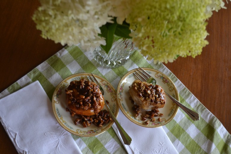 Bucket Bread Caramel Pecan Rolls