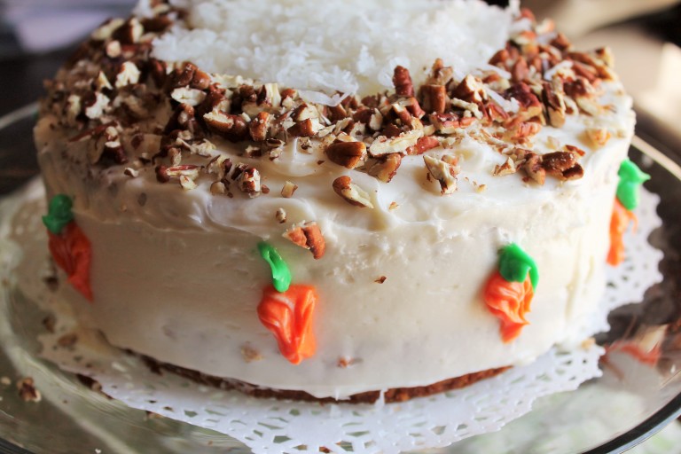 carrot cake with cream cheese frosting